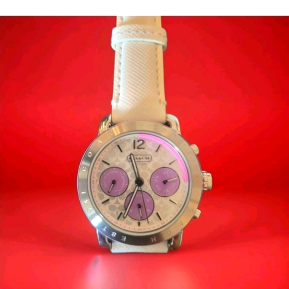 NEW Coach Watch - White with Purple Accents main image 5